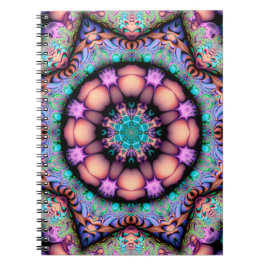 Fraktal Mandala Floral Psychedelic Notizblock