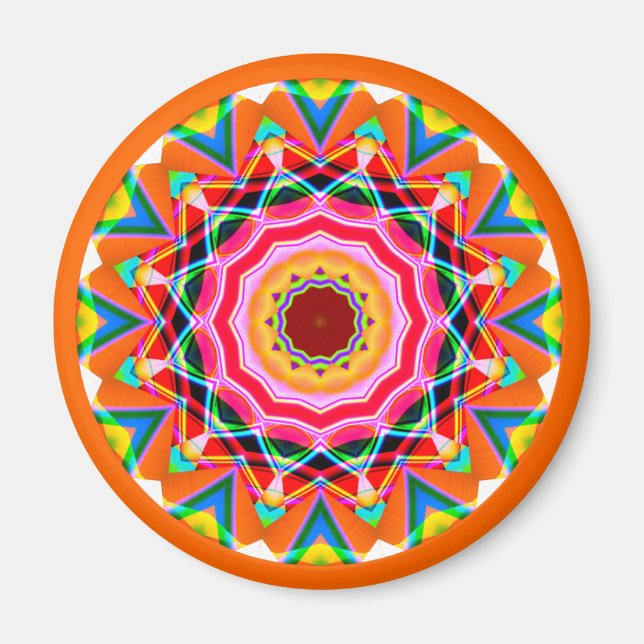 Fraktal Mandala Magnet (Vorne)