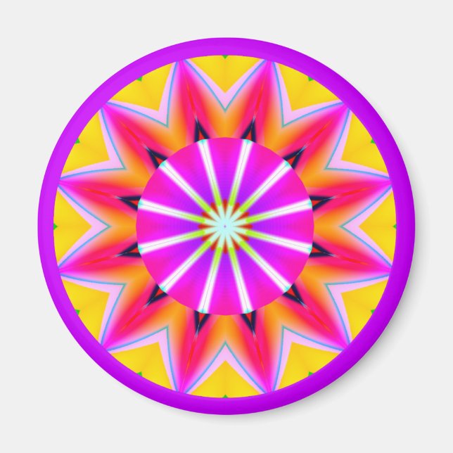 Fraktal Mandala Magnet (Vorne)