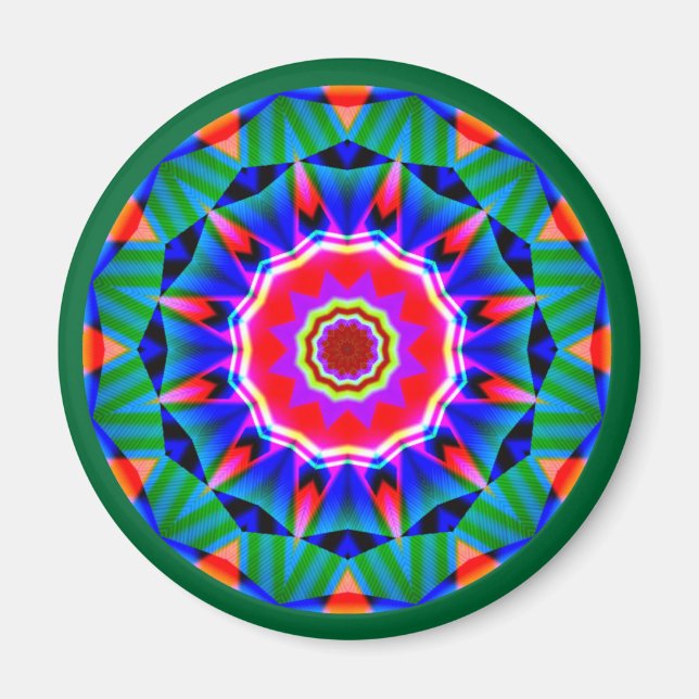 Fraktal Mandala Magnet (Vorne)