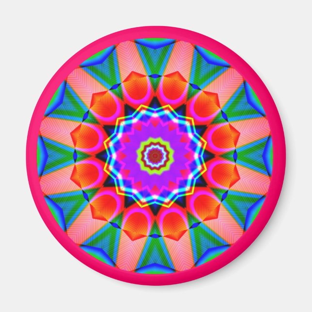 Fraktal Mandala Magnet (Vorne)