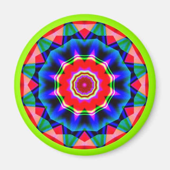 Fraktal Mandala Magnet (Vorne)