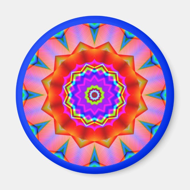 Fraktal Mandala Magnet (Vorne)