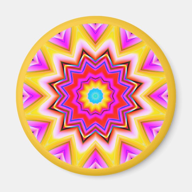 Fraktal Mandala Magnet (Vorne)