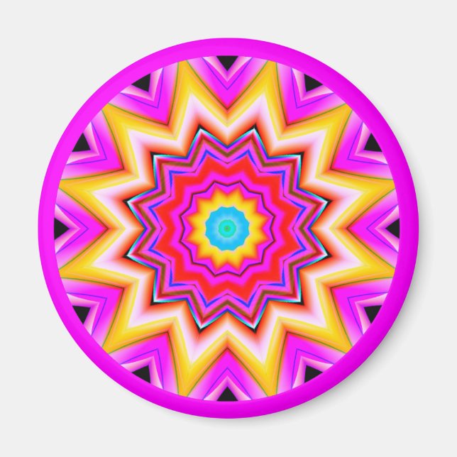 Fraktal Mandala Magnet (Vorne)