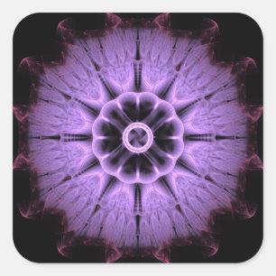 Fraktal Mandala Quadratischer Aufkleber