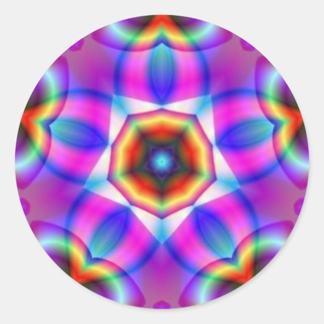 Fraktal Mandala Sacred Star Stickers (Vorderseite)