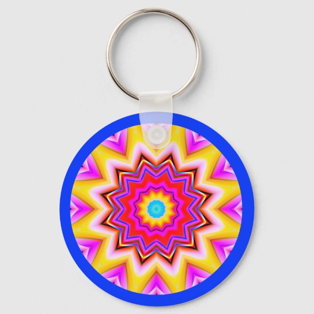 Fraktal Mandala Schlüsselanhänger (Vorderseite)