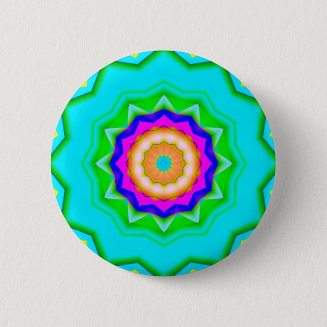 Fraktal Mandala - Süß 16 Button (Vorderseite)
