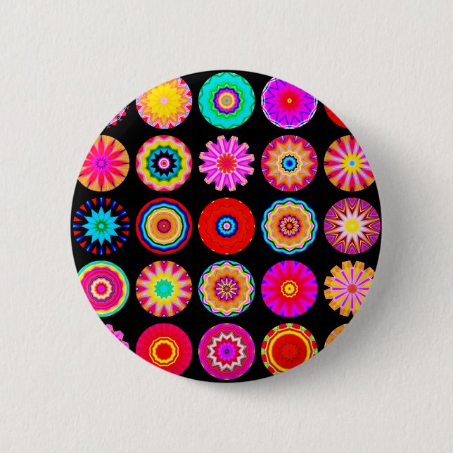 Fraktal-Mandalas Button (Vorderseite)