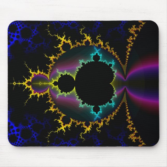Fraktal Mandelbrot elektrische Nacht Mousepad (Vorne)