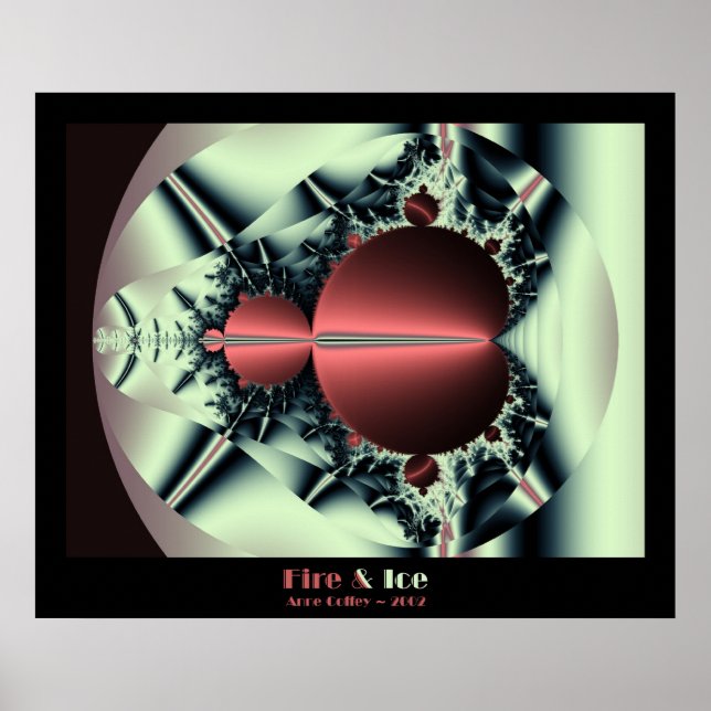 Fraktal Mandelbrot Feuer und Eisen Fraktal Poster (Vorne)