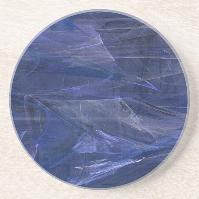 Fraktal Marble Grunge Series-13 - Blue Untersetzer (Vorne)