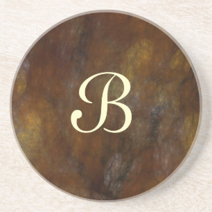 Fraktal Marble Series-9 - Brn Untersetzer—1 von Getränkeuntersetzer