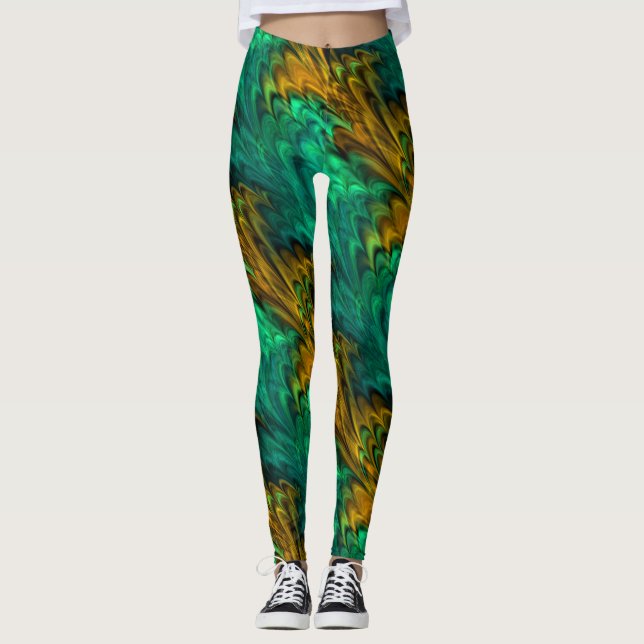 Fraktal Marmor 4-4A Leggings (Vorderseite)
