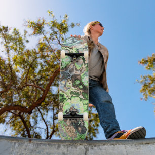 Fraktal-Marmor Skateboard