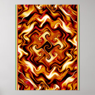 Fraktal mit Drehfeuer Poster