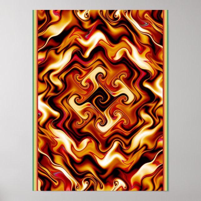 Fraktal mit Drehfeuer Poster (Vorne)