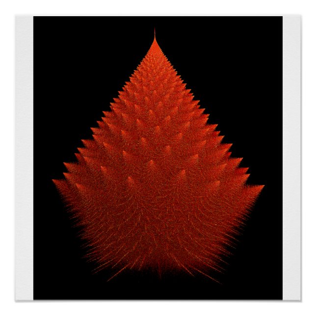 Fraktal mit Spiky Red "Tree" mit Spikes Poster (Vorderseite)