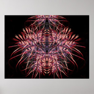 Fraktal Moth Print Poster