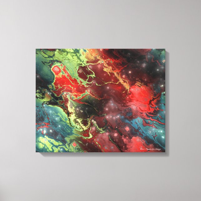 Fraktal Nebulae 3 überzogene Canvas Leinwanddruck (Vorderseite)