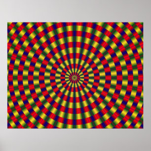Fraktal-optische Illusions-Plakat Poster