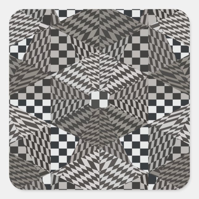 Fraktal Paradise Quadratischer Aufkleber (Vorderseite)