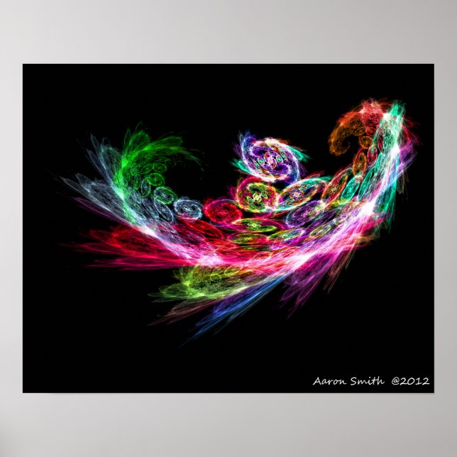 Fraktal Phoenix Poster 16x20 (Vorne)