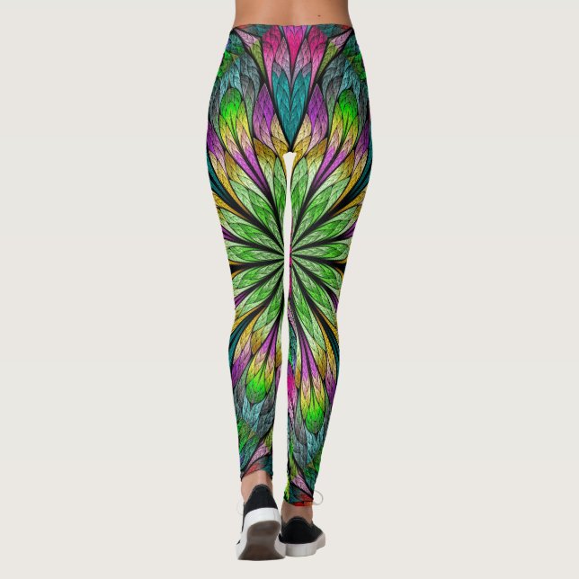 Fraktal-Pop-Fashion-Leggings Leggings (Rückseite)