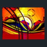 Fraktal Poster<br><div class="desc">Ist das ein Sonnenuntergang auf einem anderen Planeten in einer Fraktal-Landschaft mit einem Mandelbrot-Himmel? Ich wärme hier in Tasmanien sowieso meinen Winter auf.</div>