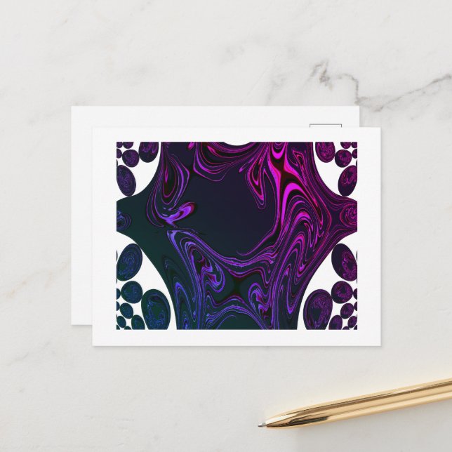 Fraktal Postkarte (Vorderseite/Rückseite Beispiel)