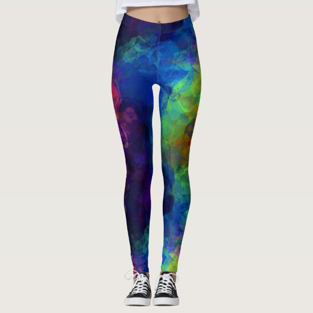 Fraktal-psychedelische Trippy Festival-Leggings Leggings (Vorderseite)
