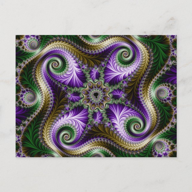 Fraktal "Quadra" Postkarte (Vorderseite)