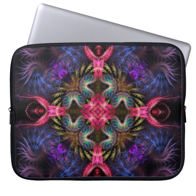 Fraktal Quatro Geometry Artistry Laptopschutzhülle (Vorderseite)