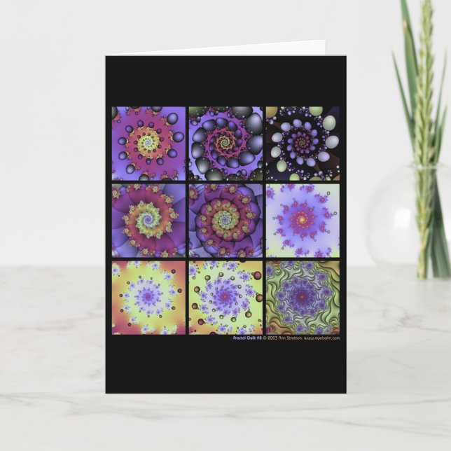 Fraktal Quilt #8 Karte (Vorderseite)
