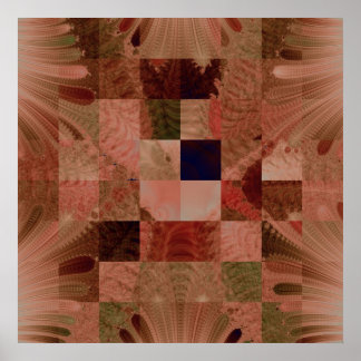 Fraktal Quilt Canvas Print Poster