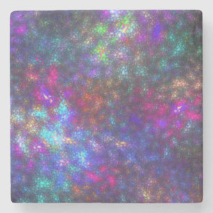 Fraktal Rainbow Steinuntersetzer