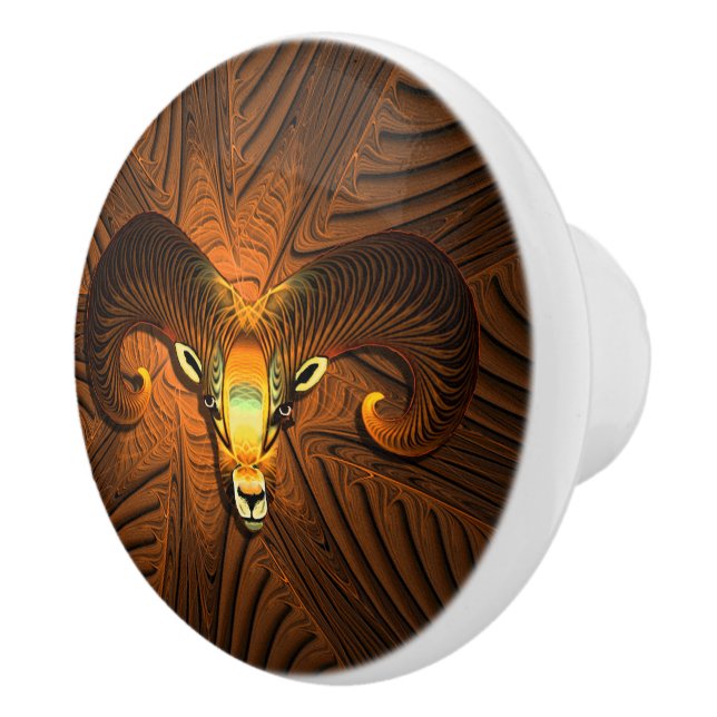 Fraktal Ram's Head Keramikknauf (Rechts)