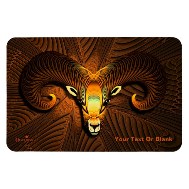 Fraktal Ram's Head Magnet (Horizontal)