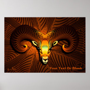 Fraktal Ram's Head Poster