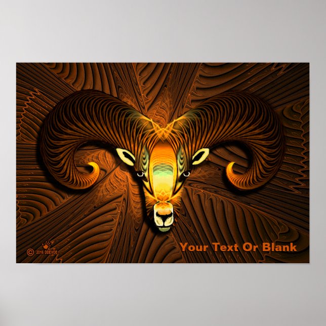 Fraktal Ram's Head Poster (Vorne)
