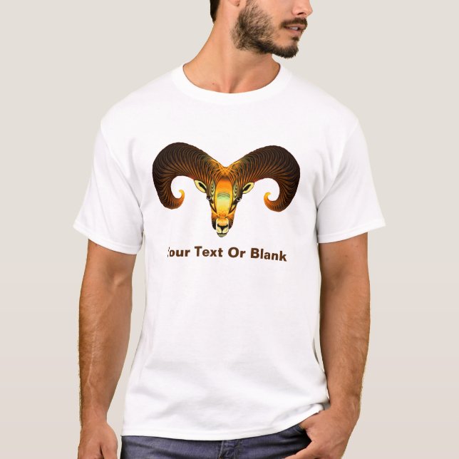 Fraktal Ram's Head T-Shirt (Vorderseite)