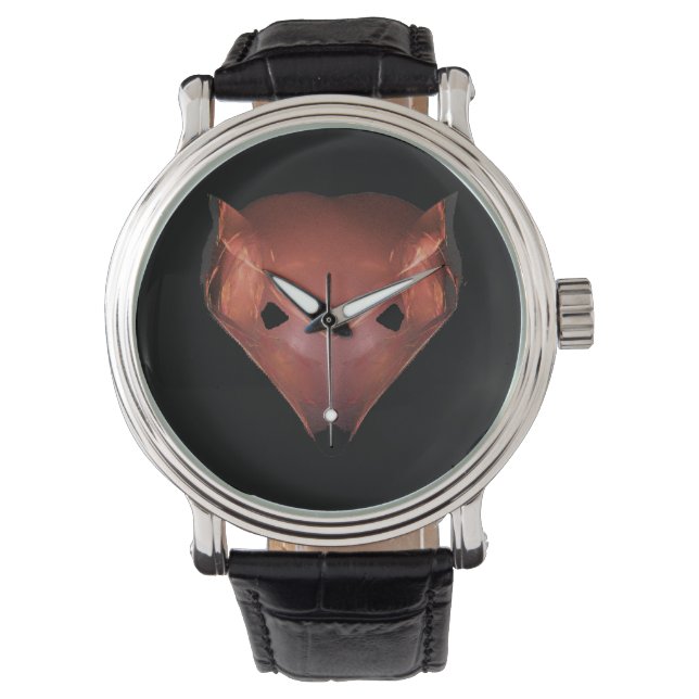 Fraktal Red Fox Armbanduhr (Vorderseite)