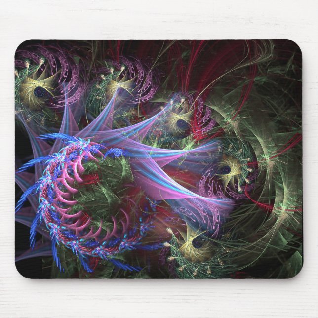 Fraktal Ribbons Full Swirl Mousepad (Vorne)