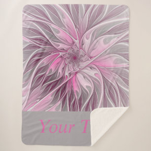 Fraktal Rosa Blume Traum, Blumenfantasie, Text Sherpadecke