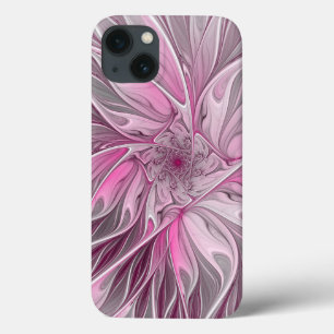 Fraktal Rosa Blume Traum, Blumenfantasy Muster Case-Mate iPhone Hülle