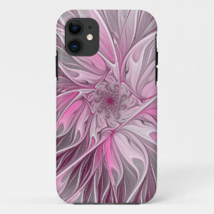 Fraktal Rosa Blume Traum, Blumenfantasy Muster Case-Mate iPhone Hülle