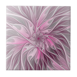 Fraktal Rosa Blume Traum, Blumenfantasy Muster Fliese