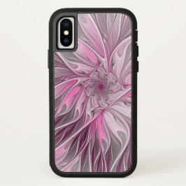 Fraktal Rosa Blume Traum, Blumenmuster iPhone 13 Hülle