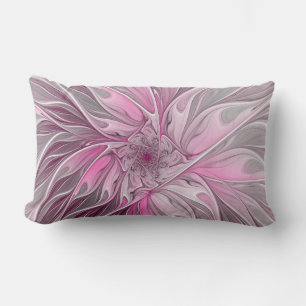 Fraktal Rosa Blume Traum, Blumenmuster Lendenkissen
